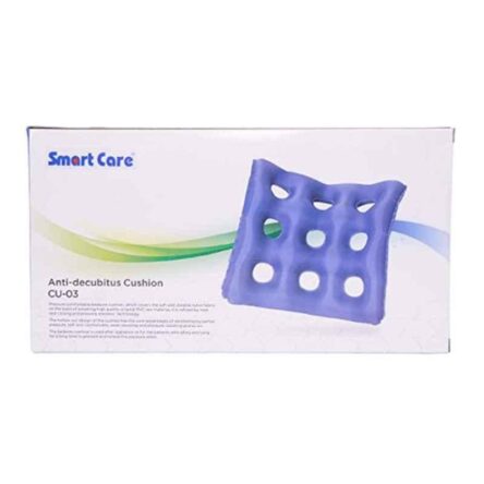 Smart Care CU03 Nylon & Rubber Air Inflatable Breathable Anti-Decubitus Cushion with Pump Nylon Pad Pain Relief Seat
