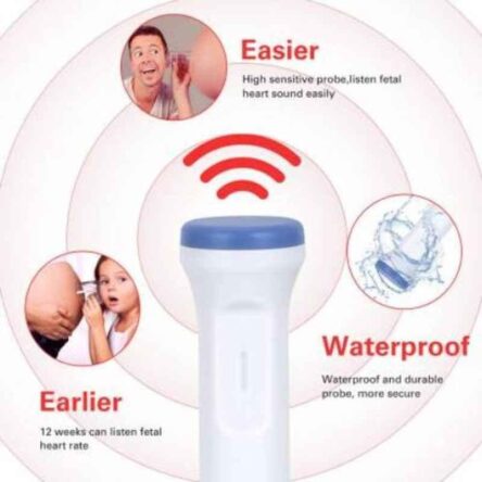 Olex White Fetal Doppler for Parental Baby Heartbeat Sound Monitor