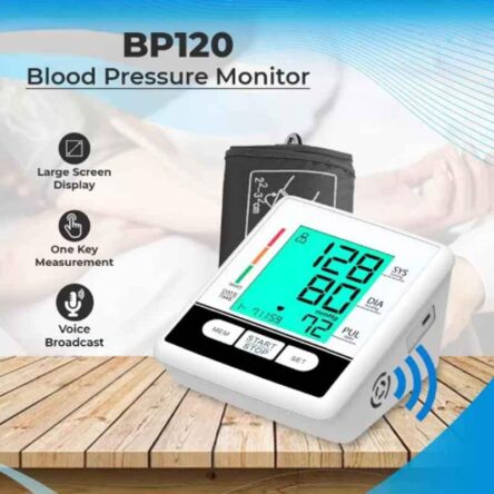 Divine Medicare 4.3 inch White LCD Display Automatic Digital Blood Pressure Monitor