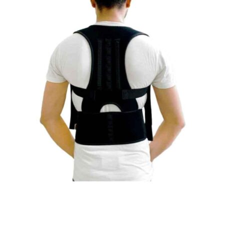 Dr Ortho 46 inch Polyester & PU Foam Black Posture Corrector