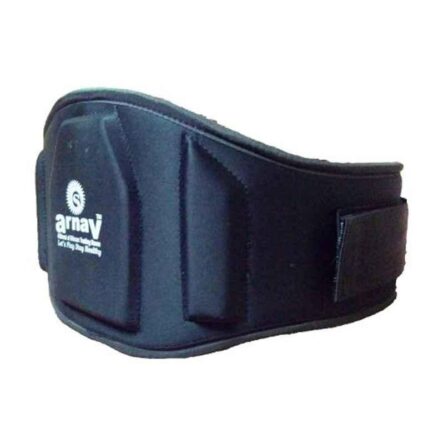 Arnav 8 inch & 10mm 38-41 inch Moulde Leather Black Weight Lifting Belt