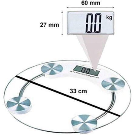 MCP 180kg 6-8mm Round Digital Glass Weighing Machine