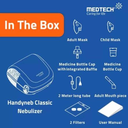 Medtech White Classic Compressor Nebulizer Machine Kit