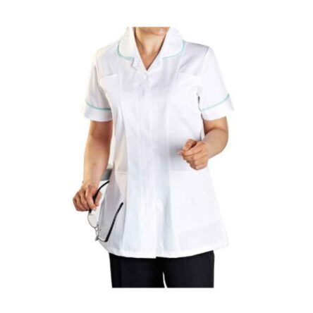 Superb Uniforms Polyester & Viscose White Nurse Tunic Dress Set for Women