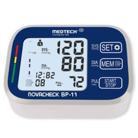 Medtech BP11 Portable Automatic Digital Blood Pressure Monitor Machine with Backlight