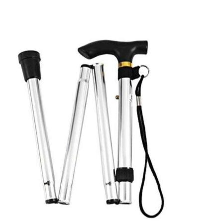 Divine Medicare Silver 4-Folding Adjustable Hiking/Trekking/Walking Stick