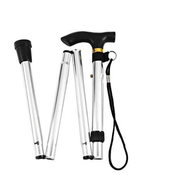 Divine Medicare Silver 4-Folding Adjustable Hiking/Trekking/Walking Stick
