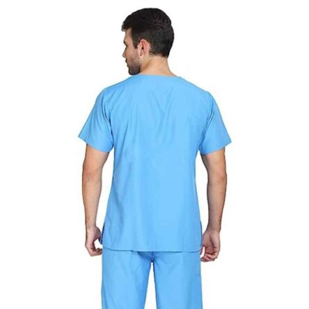 Indosurgicals Polyester & Cotton Blue Scrub Suit