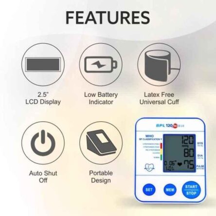 BPL White Digital Blood Pressure Monitor with USB Compatibility