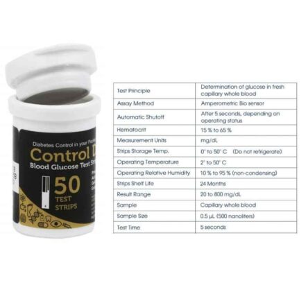 Control D 50 Blood Glucose Test Strips