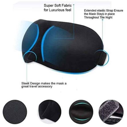 Besafe Forever Memory Foam Black Sleeping Eye Mask