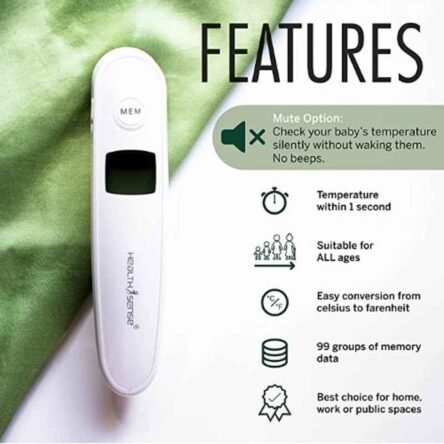 Healthsense Accu-Scan LFR30B Forehead Non-Contact Digital Infrared Thermometer for Babies & Adults