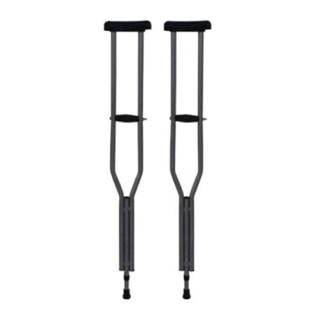 Fidelis Healthcare Mild Steel Grey Powder Coating Heavy Weight Adjustable Under Arm Crutch