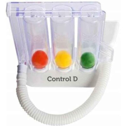 Control D Spirometer Respiratory Lung Exerciser with 3 Balls