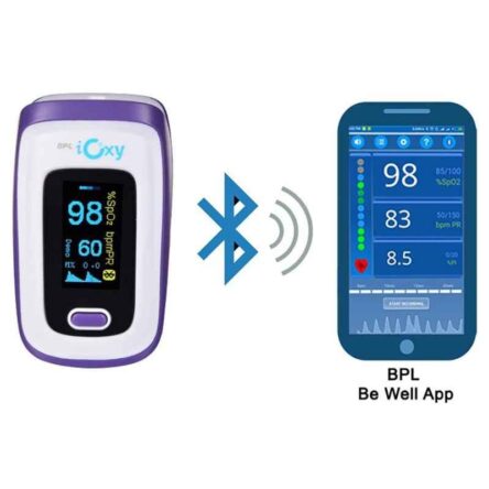 BPL iOxy White Finger Tip Pulse Oximeter with Bluetooth