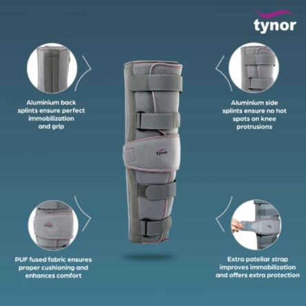 Tynor 22 Inch Comfortable Knee Immobilizer