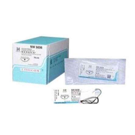 Ethicon SW214 12 Pcs 2-0 Dyed Black Braided Silk Sterile Suture Box