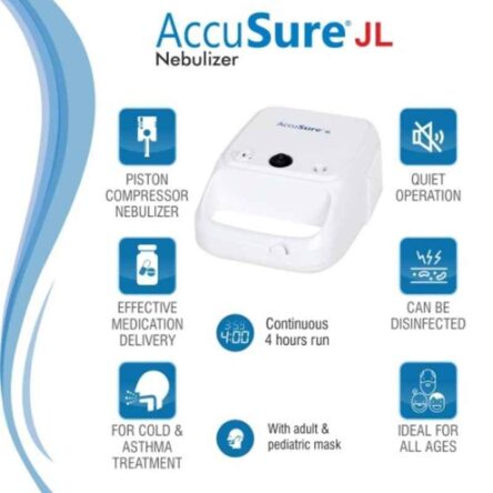 AccuSure JL Nebulizer Piston Compressor Nebulizer Machine with Mouth Piece