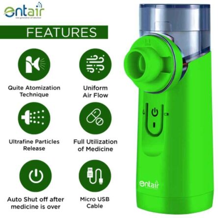 Entair Portable Mesh Nebulizer Kit with USB Charger