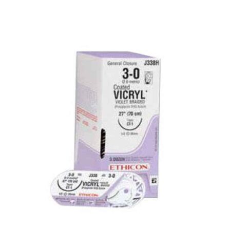 Ethicon NW2515 Vicryl 3-0 Absorbable Violet Braided Suture4