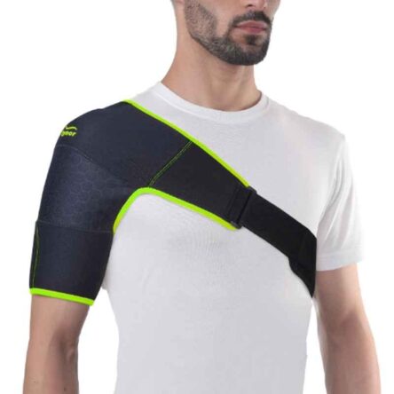 Tynor Black & Green Neoprene Double Lock Shoulder Support