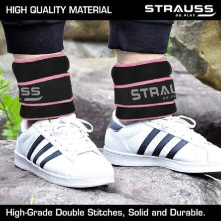 Strauss 30.5×15.3×4.3cm Neoprene Pink Adjustable Round Shape Ankle Weight