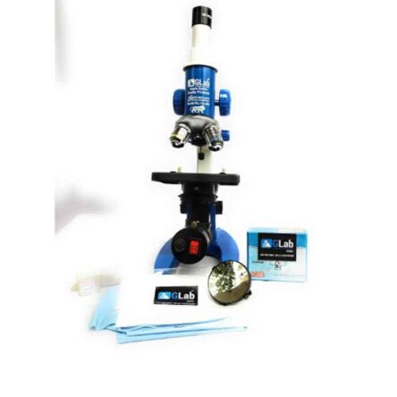 G Lab 675x Zoom Blue & White Compound Student Microscope