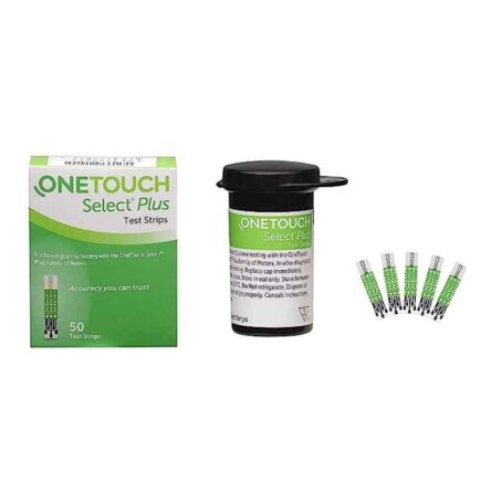 OneTouch 100 Pcs Select Plus Diabetes Test Strips & 100 Pcs Ultra Soft Lancet Combo