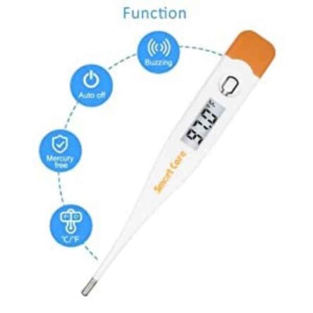 Smart Care Metal White LCD Digital Thermometer