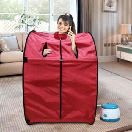 Kawachi 750W Reddish Maroon Panchkarma Swedan Portable Steam Sauna Bath for Health & Beauty Spa at Home