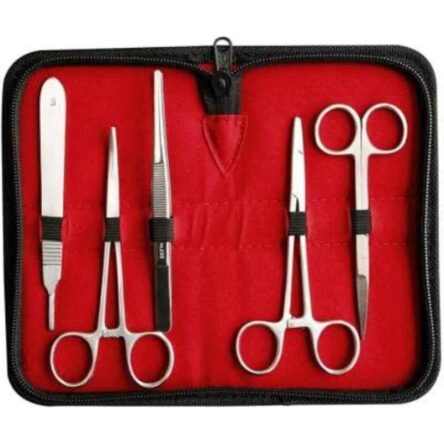 Forgesy 5 Pcs Stainless Steel Dissection Kit with Pouch
