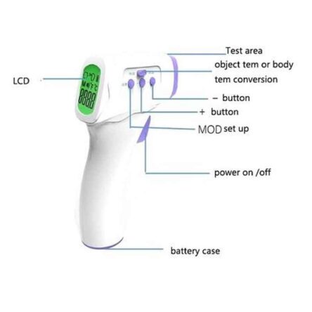 Bluboo 868 White Non-Contact Digital Infrared Thermometer