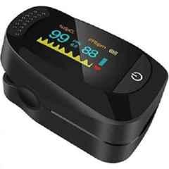 MCP Black Fingertip Pulse Oximeter with OLED Display