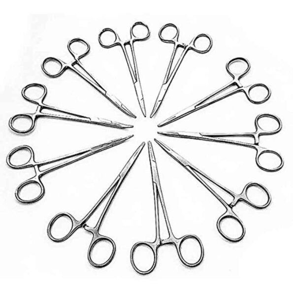 Forgesy 10 Pcs 5 Inch Stainless Steel Mosquito Haemostat Locking Forceps Set