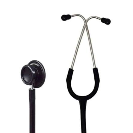 Indosurgicals 15007 Aluminium Black Teaching Stethoscope