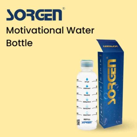 Sorgen Plastic Hourly Water Bottle with Motivational Time Marker