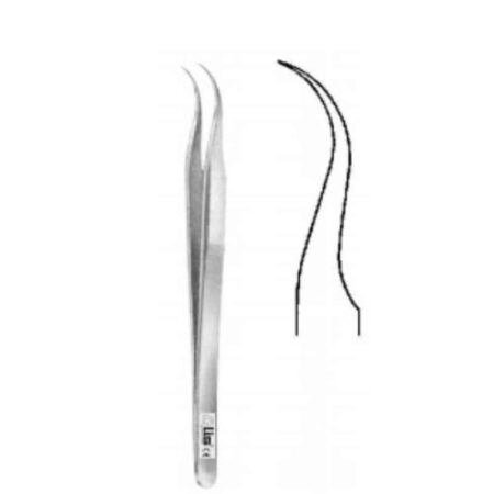 Alis 11.5cm/4 1/2 inch Micro Forceps 0.2mm Curved