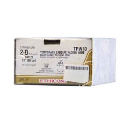 Ethicon TPW30 12 Pcs 2-0 Dark Blue Temporary Pacing Wire Box