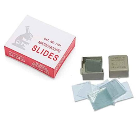 Clear & Sure 50 Pcs 25.4×76.2mm Microscope Glass Slide with 50 Pcs 18x18mm Cover Slips Set