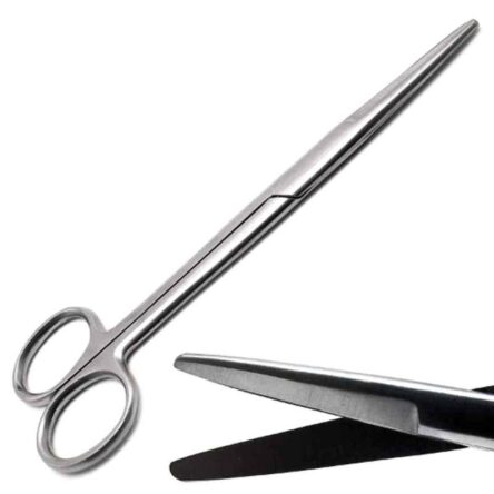 Forgesy 5.5 inch Silver Stainless Steel Matte Finish Silver Mayo Straight Surgical Scissor