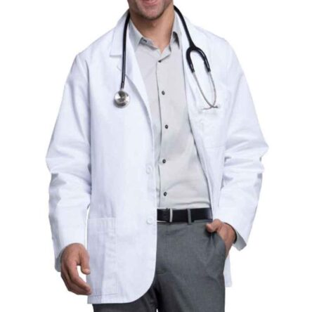 Superb Uniforms Polyester & Cotton White Full Sleeves Consultation Coat