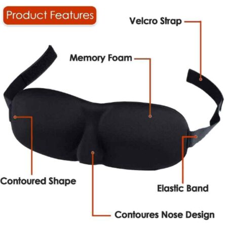 Besafe Forever Memory Foam Black Sleeping Eye Mask