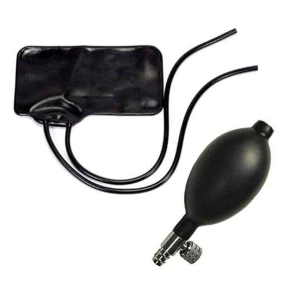PSW Brass Metal Black Blood Pressure BP Bag with Rubber & Bulb Valve