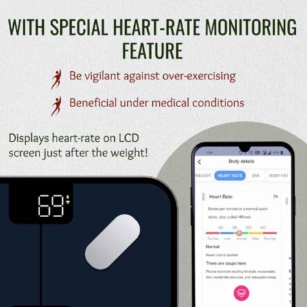 HealthSense HealthU Plus Smart Bluetooth Weighing Scale with Heart Rate Feature