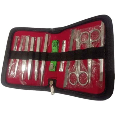 Forgesy 11 Pcs Stainless Steel Surgical Dissection Kit with Measuring Tape & Case