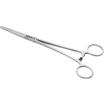 Desco 8 inch Stainless Steel Kocher Artery Straight Tissue Forceps