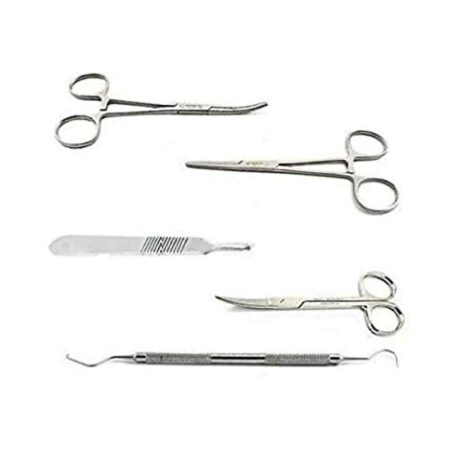 Forgesy 5 Pcs Stainless Steel Surgical Utility Clamp Instrument Set