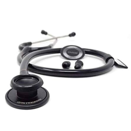 Indosurgicals 15007 Aluminium Black Stethoscope