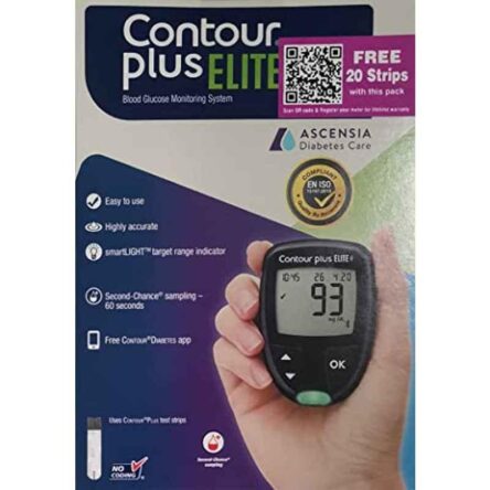 Contour Plus Elite Blood Glucose Monitoring System with 20 Strips