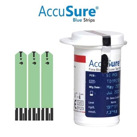 AccuSure 50 Pcs Multicolor Blood Glucose Test Strips Set